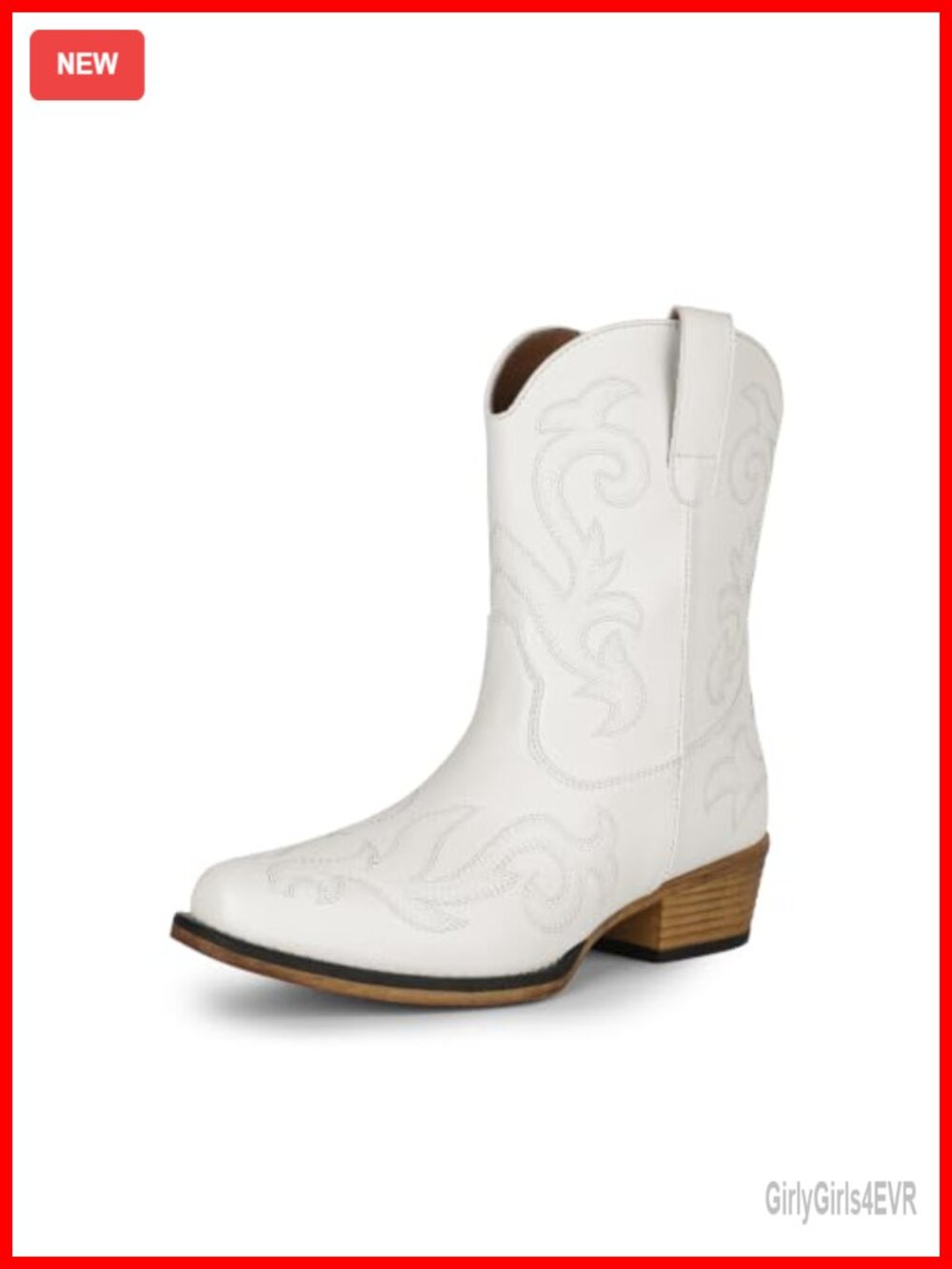 Western Ankle Boots with Embroidery and Cuban Heel